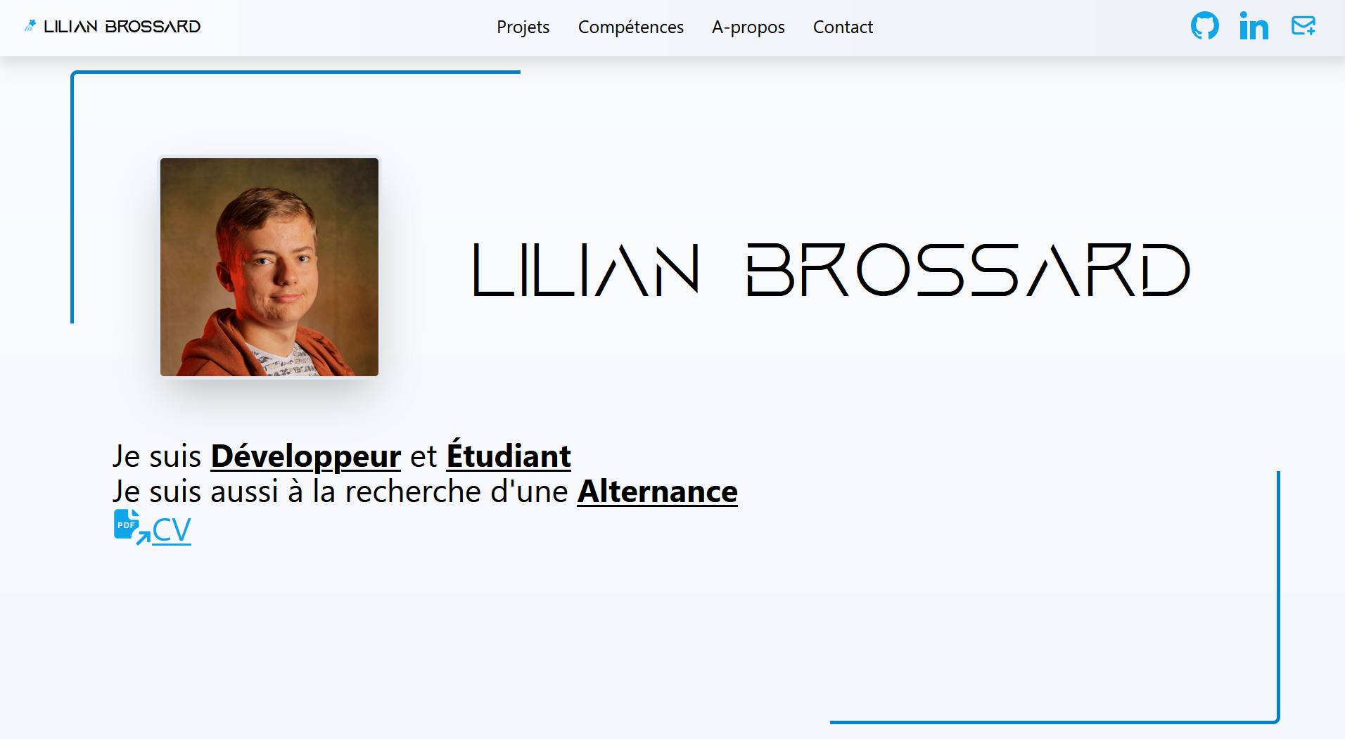screen du site web