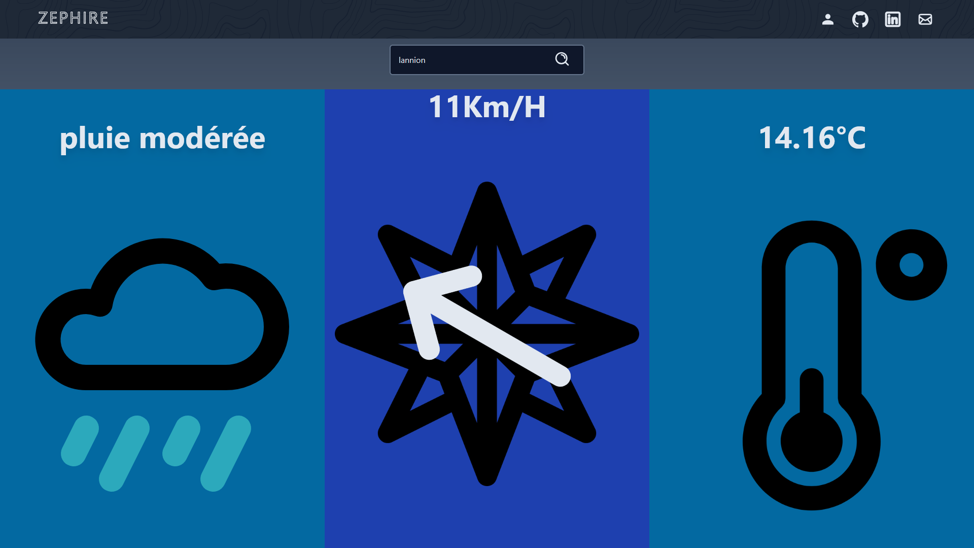 screen du site web
